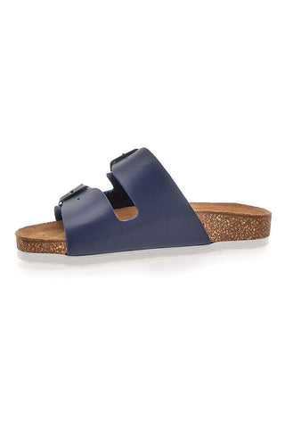 Ciabatte Blu Con Plantare In Vera Pelle Pittarello Bio 257206