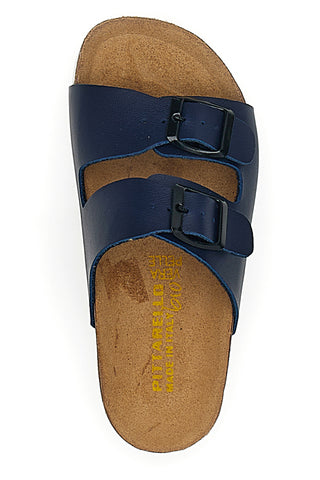 Ciabatte Blu Con Plantare In Vera Pelle Pittarello Bio 257206