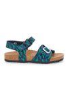 Sandali Blu e Verdi Con Plantare In Vera Pelle Pittarello Bio 257066
