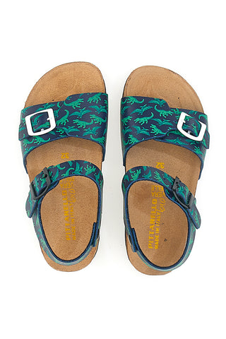 Sandali Blu e Verdi Con Plantare In Vera Pelle Pittarello Bio 257066