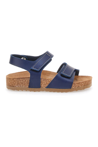 Blaue Sandalen mit Klettverschluss Pittarello Bio 257081