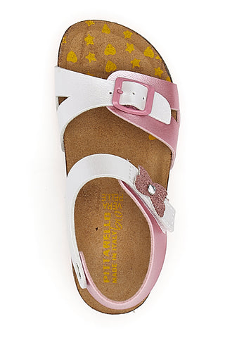 Rosa und weiße Sandalen Pittarello Bio 257157