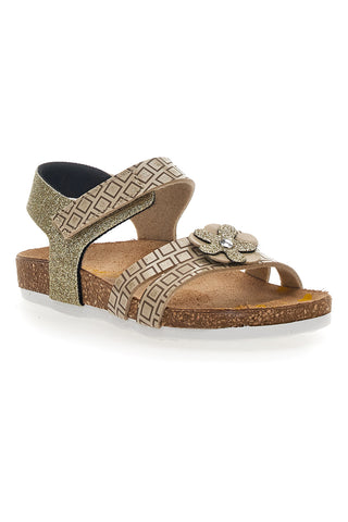 Goldene Sandalen mit Klettverschluss Pittarello Bio 257712