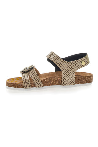 Goldene Sandalen mit Klettverschluss Pittarello Bio 257712