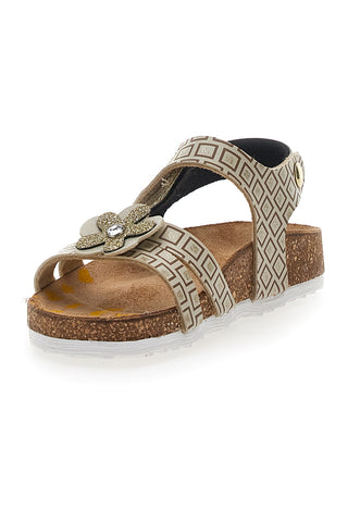 Goldene Sandalen mit Klettverschluss Pittarello Bio 257712