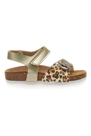 Pittarello Bio Leoparden-Sandalen mit Klettverschluss 257741