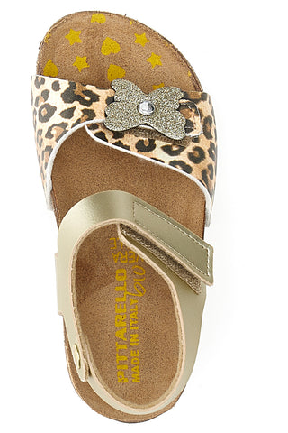Sandali Leopardati con Velcro Pittarello Bio 257741