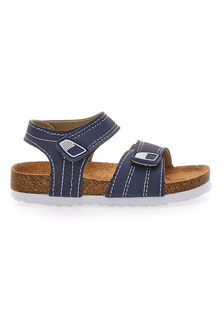 Blau-weiße Sandalen mit Klettverschluss PITT KIDS 14128