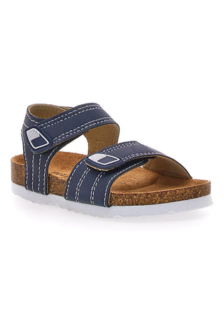 Blau-weiße Sandalen mit Klettverschluss PITT KIDS 14128