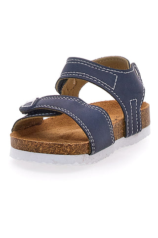 Sandali Blu e bainco con chiusura a strappo PITT KIDS 14128