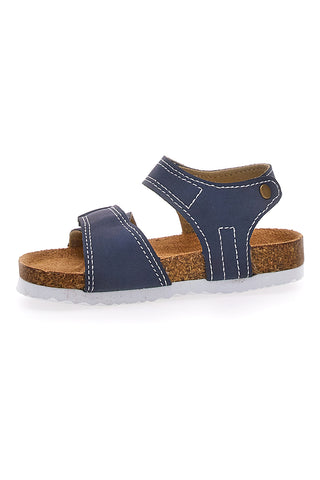Blau-weiße Sandalen mit Klettverschluss PITT KIDS 14128