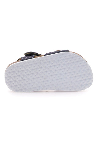 Blau-weiße Sandalen mit Klettverschluss PITT KIDS 14128
