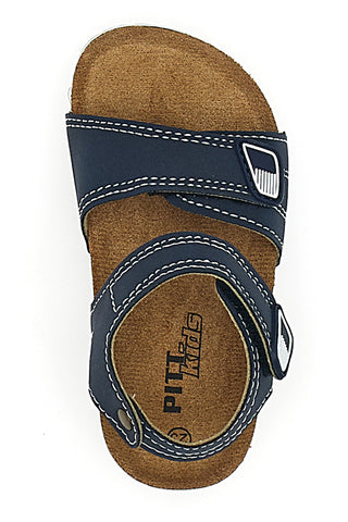 Blau-weiße Sandalen mit Klettverschluss PITT KIDS 14128