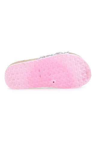 Ciabatte Bianche Leopardate Pitt Kids 14403