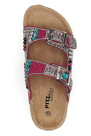 PITT KIDS 14404 farbiger Doppelband-Slipper