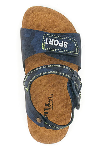 Pitt Kids Blaue Camouflage-Sandalen 14431