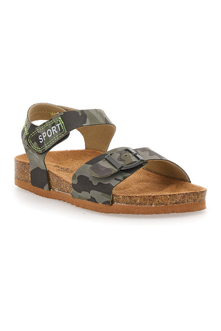 Sandali Verdi Camouflage Con Strappi In Velcro Pitt Kids 14432