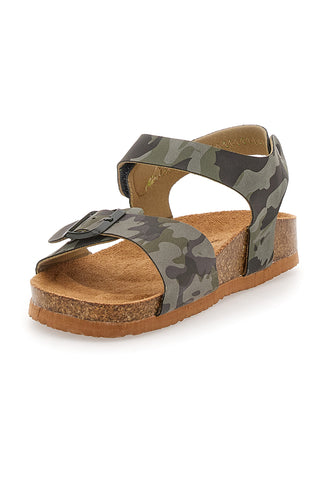 Sandali Verdi Camouflage Con Strappi In Velcro Pitt Kids 14432