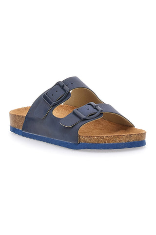 Pitt Kids blaue Hausschuhe mit verstellbaren Schnallen 41701