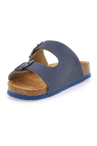 Pitt Kids blaue Hausschuhe mit verstellbaren Schnallen 41701