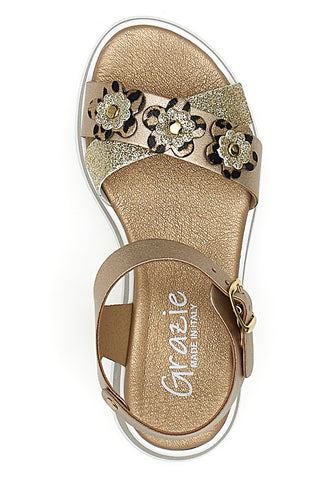 Goldene Sandalen mit Riemen Grazie Girl 11242053