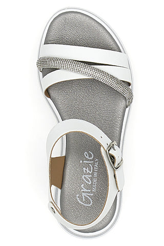 Elegante weiße Zeremoniensandalen Grazie Girl 11243104