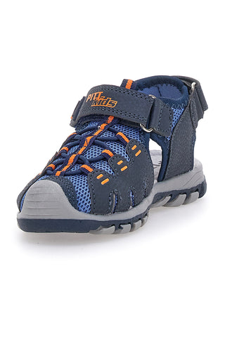 Blaue halboffene Sandalen mit Klettverschluss Pitt Kids 13095
