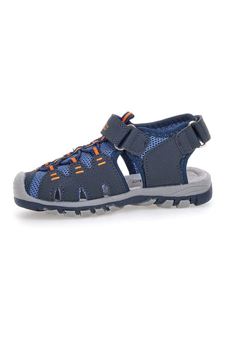 Blaue halboffene Sandalen mit Klettverschluss Pitt Kids 13095