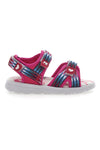 Fuchsiafarbene Sandalen mit Muster und Klettverschluss Pitt Kids 2712