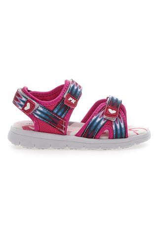 Fuchsiafarbene Sandalen mit Muster und Klettverschluss Pitt Kids 2712