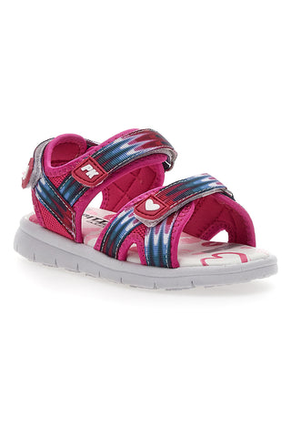Fuchsiafarbene Sandalen mit Muster und Klettverschluss Pitt Kids 2712