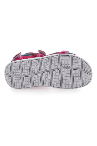 Fuchsiafarbene Sandalen mit Muster und Klettverschluss Pitt Kids 2712