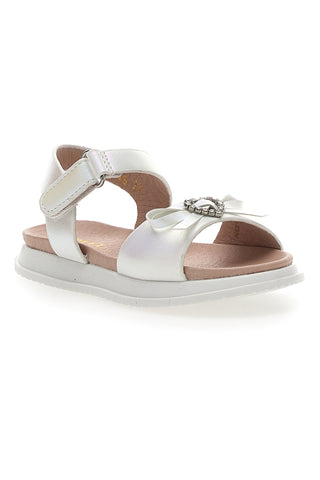 Pitt Kids weiße Schleifensandalen 39244