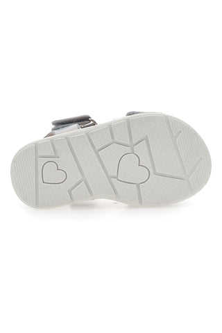 Elegante silberne Sandalen mit Schleife Pitt Kids 392412