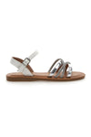 Sandali Eleganti Bianchi e Argento con Strass Pitt Kids 392433