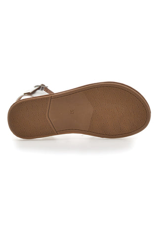 Elegante weiße und silberne Sandalen mit Strasssteinen Pitt Kids 392433