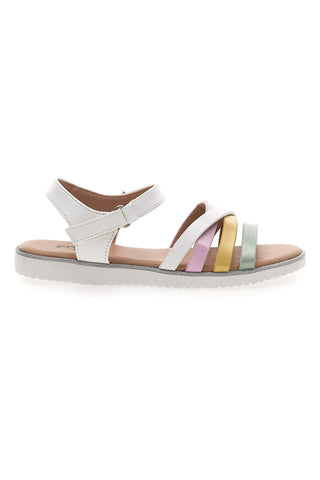 Weiße Sandalen mit bunten Details Pitt Kids 392423