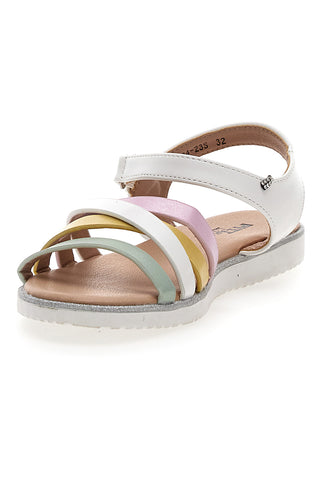 Weiße Sandalen mit bunten Details Pitt Kids 392423