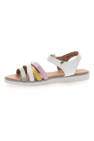 Weiße Sandalen mit bunten Details Pitt Kids 392423