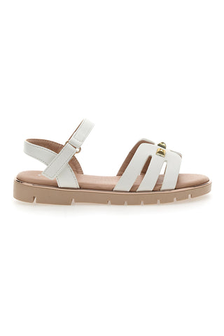 Weiße Sandalen mit goldenen Details Pitt Kids 392427
