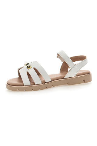 Weiße Sandalen mit goldenen Details Pitt Kids 392427