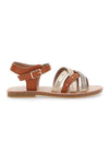 Pitt Kids Braun- und Goldsandalen für Mädchen 2205004
