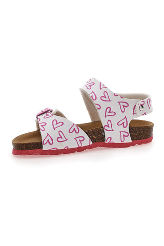 Sandali con Cuori Rosa e Bianchi Pitt Kids 45289