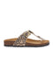 Pitt Kinder-Flip-Flop-Hausschuhe mit Tiermuster und Fußbett aus echtem Leder, 45261