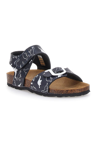 Blaue Sandalen mit Schnalle und Dinosauriern Pitt Kids 45289