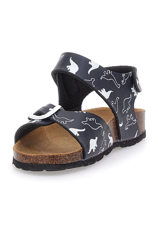 Blaue Sandalen mit Schnalle und Dinosauriern Pitt Kids 45289