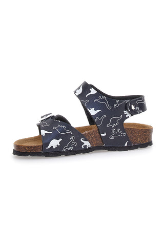 Blaue Sandalen mit Schnalle und Dinosauriern Pitt Kids 45289
