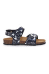 Marineblaue Sandalen mit Klettverschluss, zerrissenes Lederfußbett Pitt Kids 45289