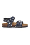 Sandali Navy Con Strappi In Velcro Plantare In Pelle Pitt Kids 45289