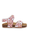 Rosa Sandalen mit Klettverschluss, Risse, Lederfußbett Pitt Kids 47327